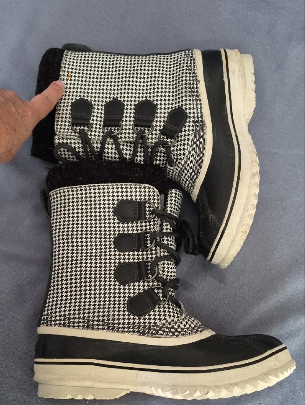 Sorel PAC 1964 Women’s 6 Classic Houndstooth Waterproof Winter Boots Heavy Duty